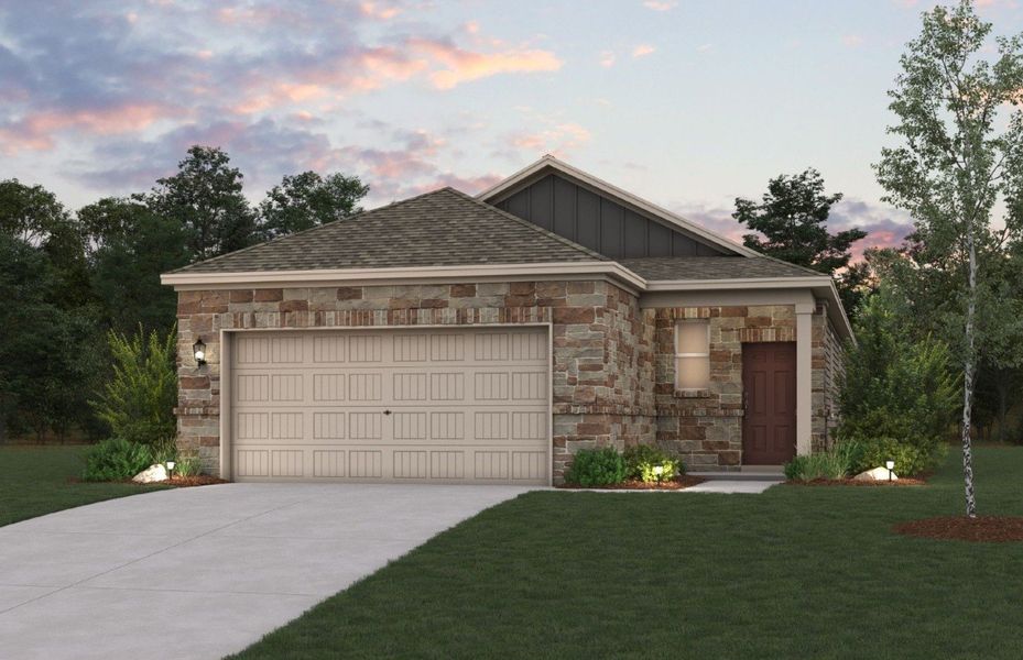 Representative exterior photo of a completed home built from the Easton - 1388 by Century Communities in Summerlin, San Antonio, TX (Image 1). Representative exterior photo of a completed home built from the Easton - 1388 by Century Communities in Summerlin, San Antonio, TX (Image 1).