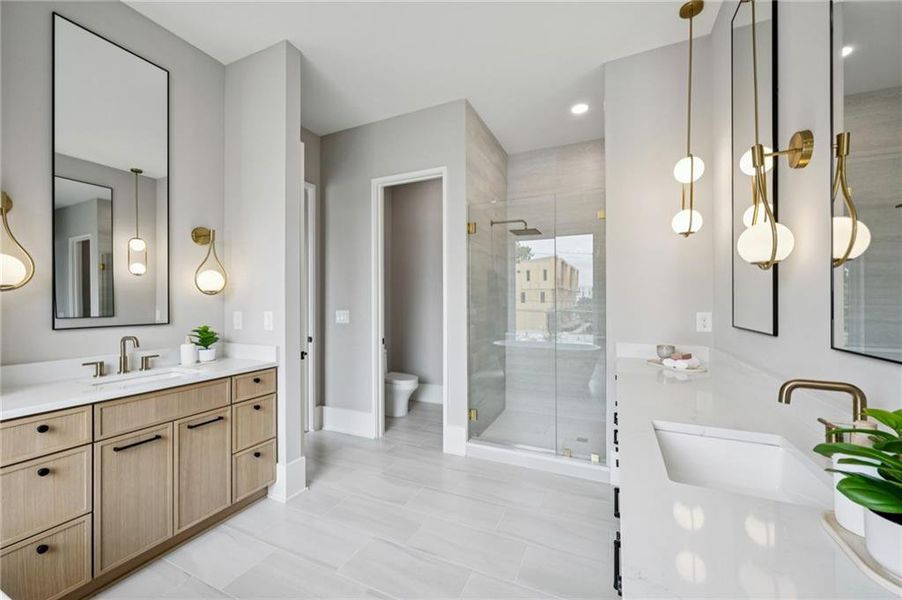 Furnished interior view inside a new home in , Atlanta (Image 36).