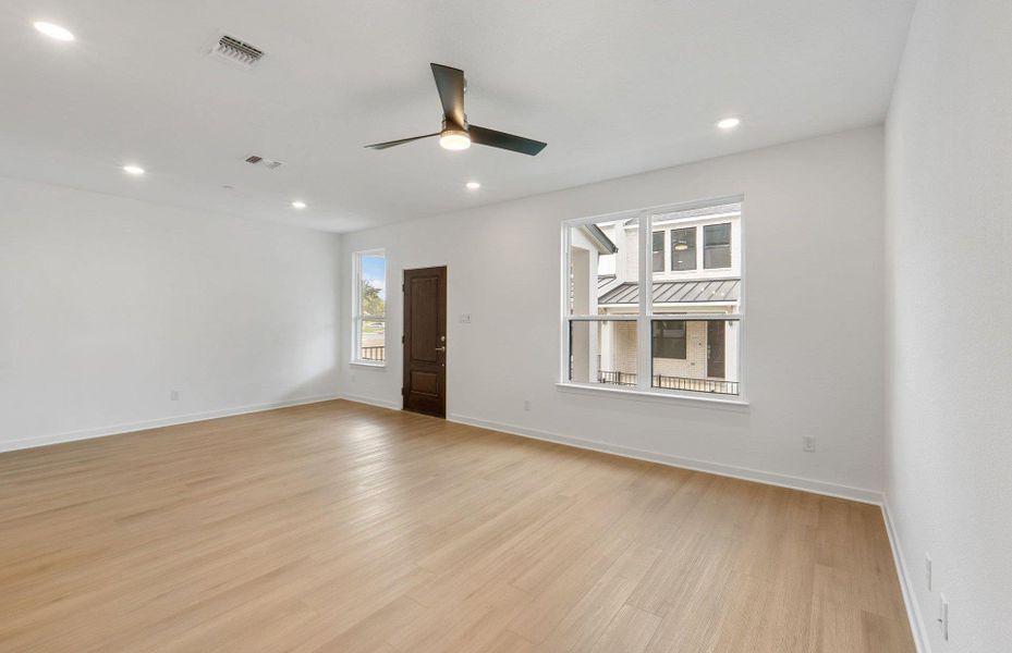 Spacious, unfurnished interior of a new home in Monarch on Main, Round Rock (Image 29).
