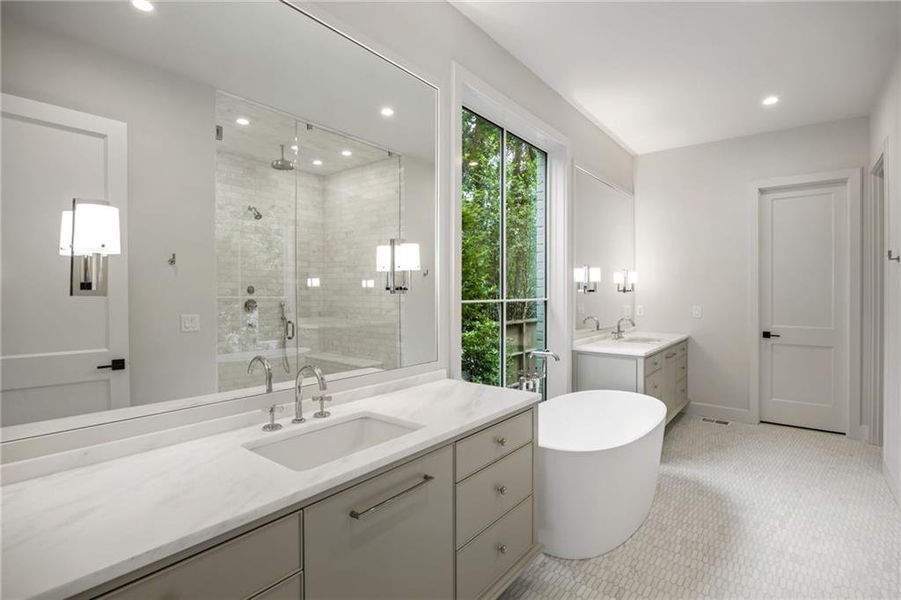 Furnished interior view inside a new home in , Atlanta (Image 13).