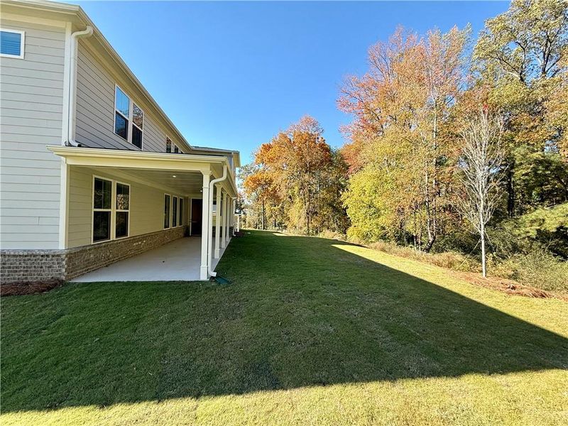 Exterior details and patio area of a home in Berkeley Mill, Cumming (Image 3).