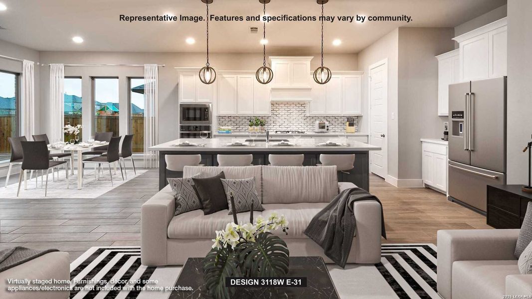 Furnished interior view inside a new home in Veramendi, New Braunfels (Image 4).