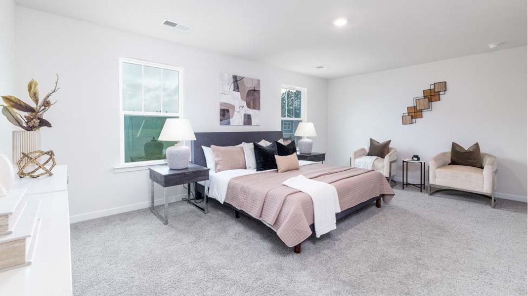 Furnished interior view inside a new home in Reedy Creek Preserve, Charlotte (Image 14).