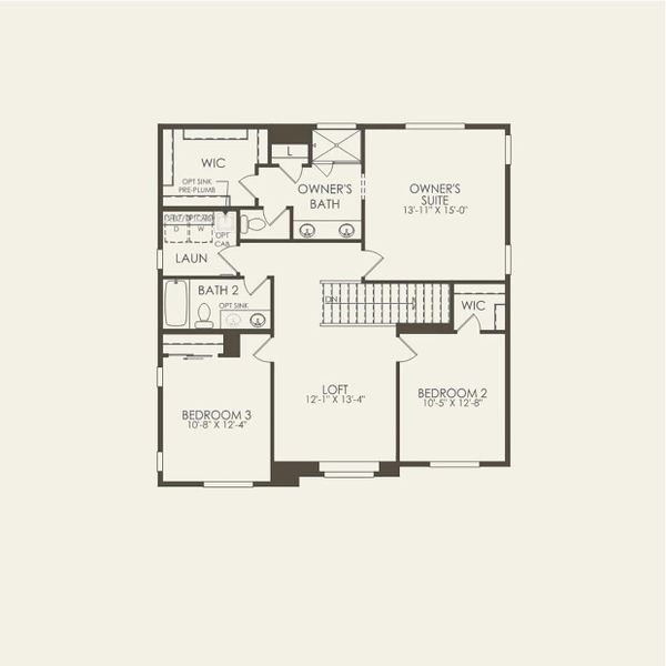 2D floor plan layout for the Waterville by Pulte Homes in Overland Ranch, Aurora, CO (Image 2). 2D floor plan layout for the Waterville by Pulte Homes in Overland Ranch, Aurora, CO (Image 2).