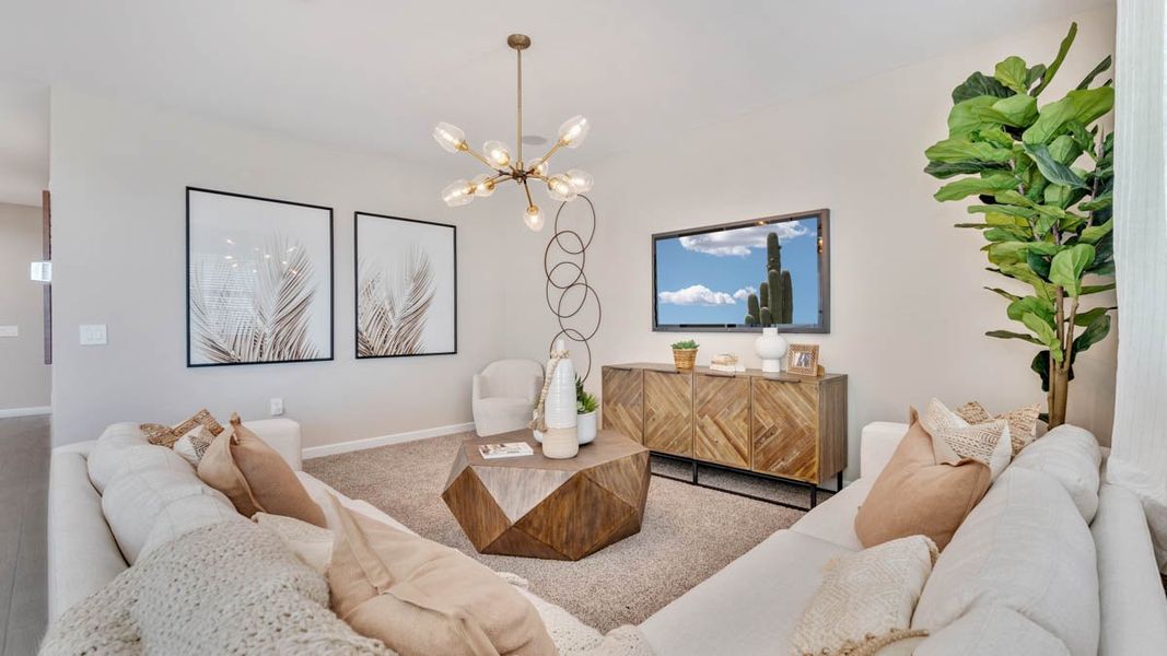 Furnished interior view inside a new home in Desert Moon Estates, Buckeye (Image 12).
