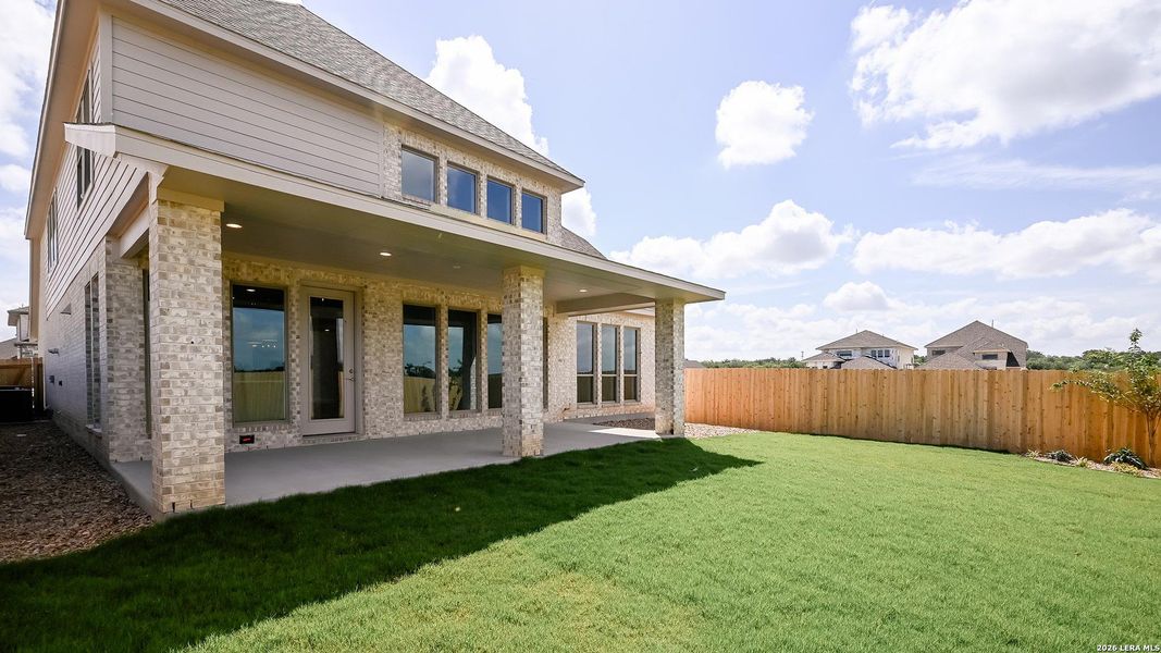 Exterior details and patio area of a home in Legacy at Lake Dunlap, New Braunfels (Image 4). Exterior details and patio area of a home in Legacy at Lake Dunlap, New Braunfels (Image 4).