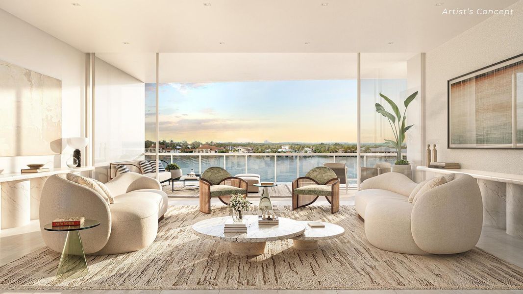 Furnished interior view inside a new home in The Ritz-Carlton Residences, Palm Beach Gardens (Image 4).
