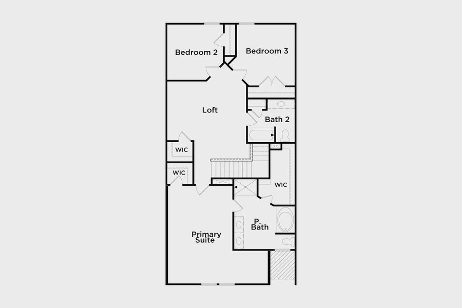 2D floor plan layout of this home in Diamante, Stockbridge, GA (Image 3).
