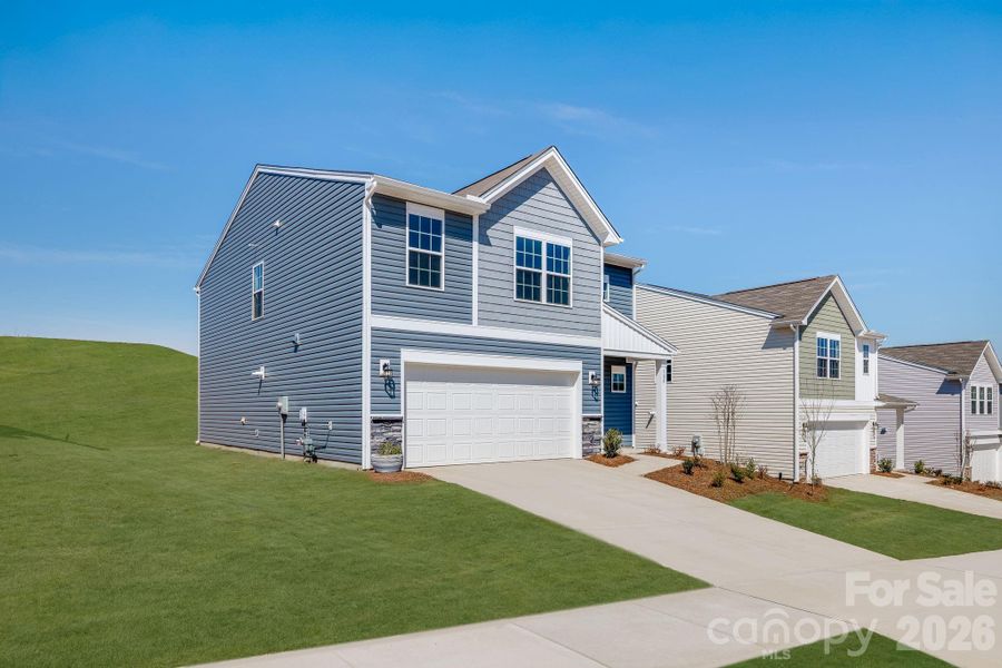 Front exterior of a new home in Cleveland Hill, Shelby, NC, highlighting curb appeal (Image 19).