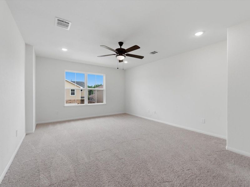 Designed for flexibility, the spacious game room creates the ideal setting for entertaining, relaxing, or everyday family living. Designed for flexibility, the spacious game room creates the ideal setting for entertaining, relaxing, or everyday family living.