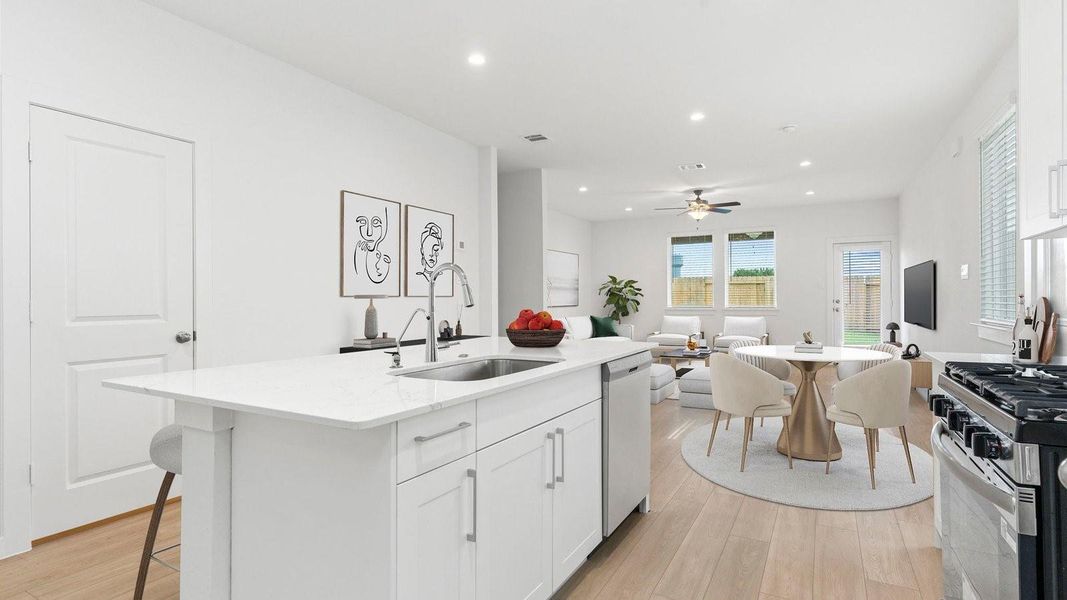 *Elevations, exterior/ interior colors, options, available upgrades that require an additional charge, and standard features will vary in each community and subject change without notice. Call for details.