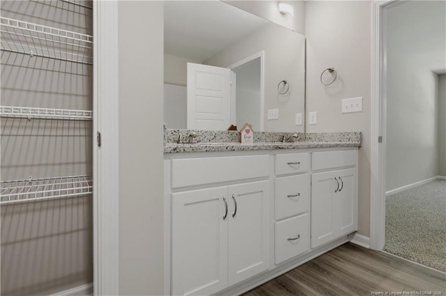 Linen closet in master bath