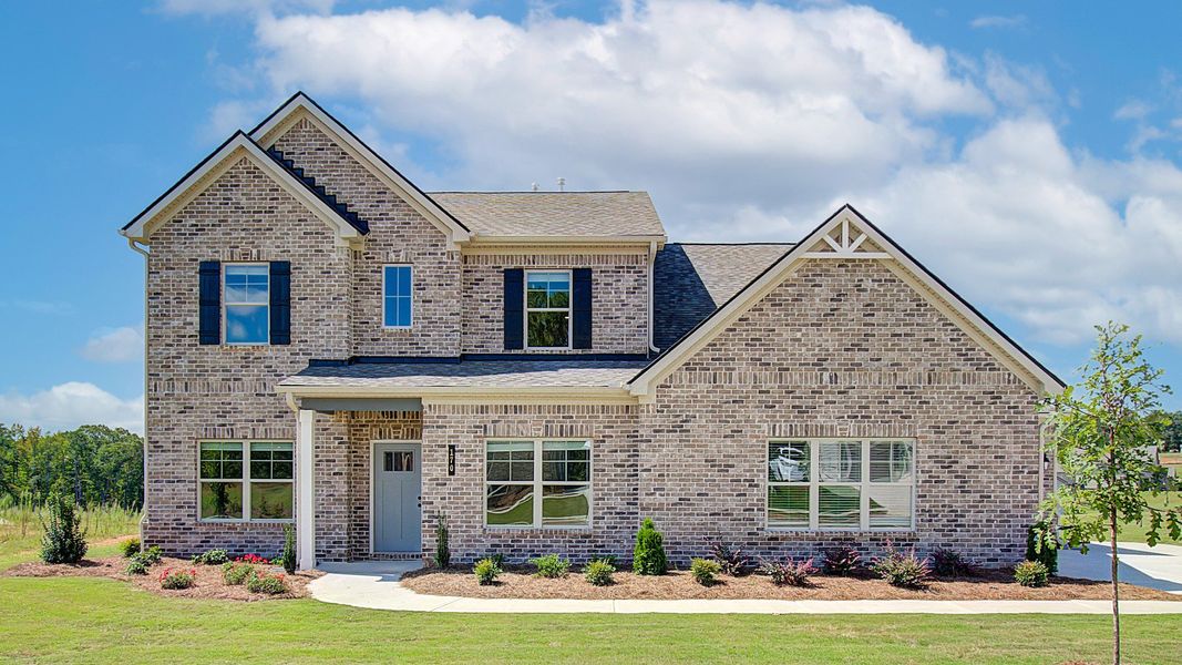 Representative exterior photo of a completed home built from the Rainier by DRB Homes in Trinity Park, McDonough, GA (Image 1).