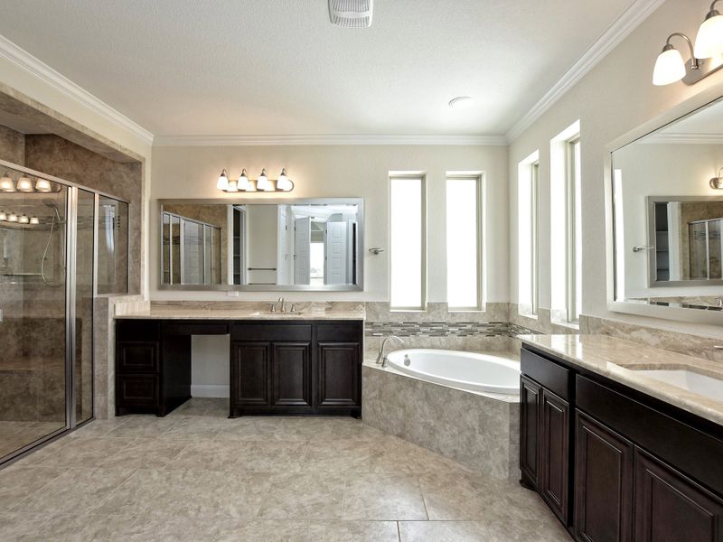 Representative furnished interior of a home built from the San Simeon I by Giddens Homes in Clearwater Ranch, Liberty Hill (Image 335).