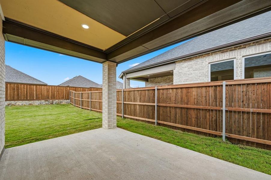 Exterior details and patio area of a home in Waterscape: 50ft. lots, Royse City (Image 15).
