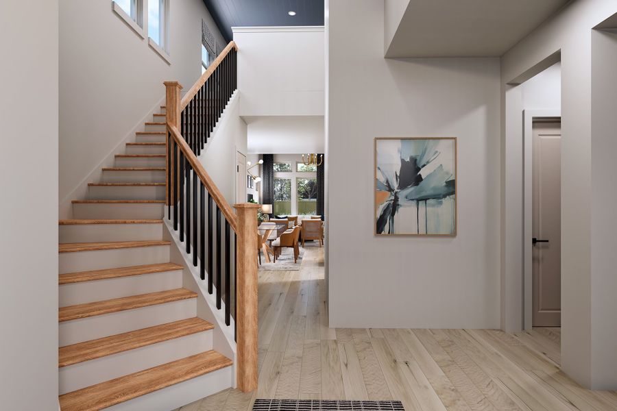 Representative furnished interior of a home built from the The Killeen by David Weekley Homes in Mayfair - Select Garden Series, New Braunfels (Image 7).