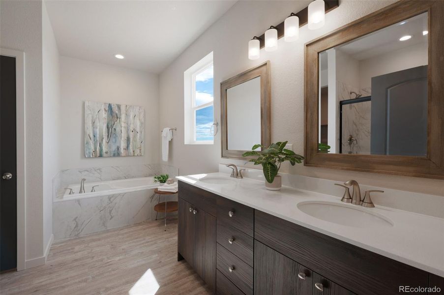 Furnished interior view inside a new home in , Pueblo West (Image 39).