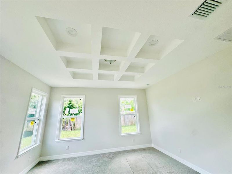 Master Bedroom Coffered Ceiling