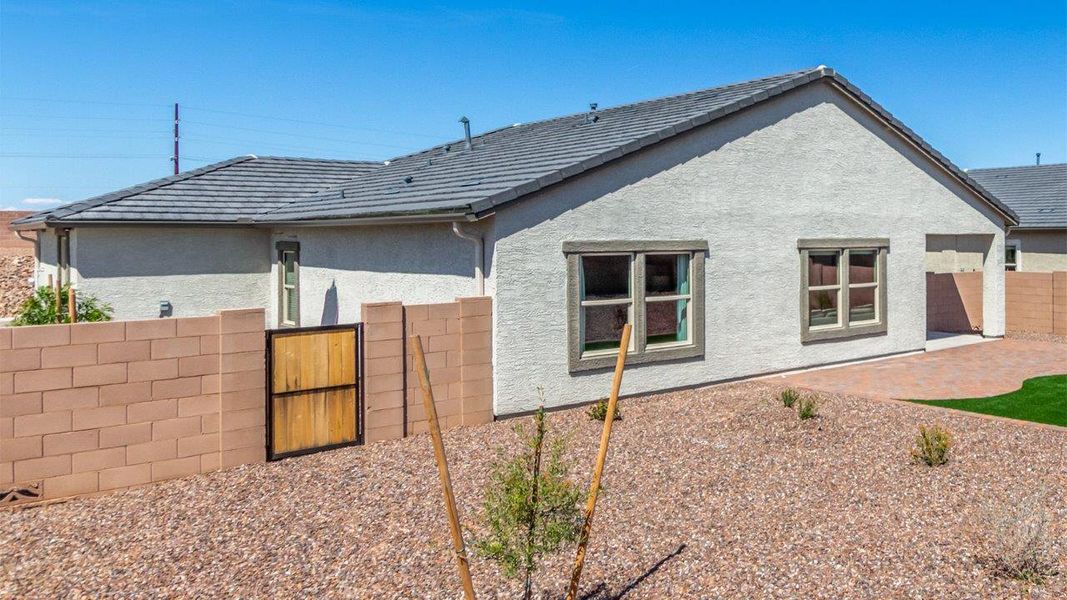 Representative exterior photo of a completed home built from the Cali by D.R. Horton in Barnett Village, Marana, AZ (Image 22). Representative exterior photo of a completed home built from the Cali by D.R. Horton in Barnett Village, Marana, AZ (Image 22).