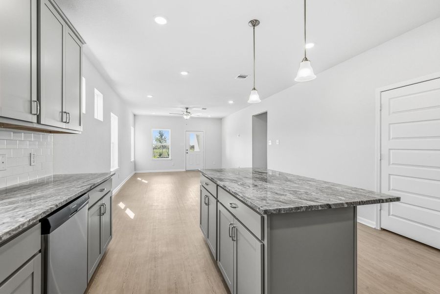 Kitchen open to family room