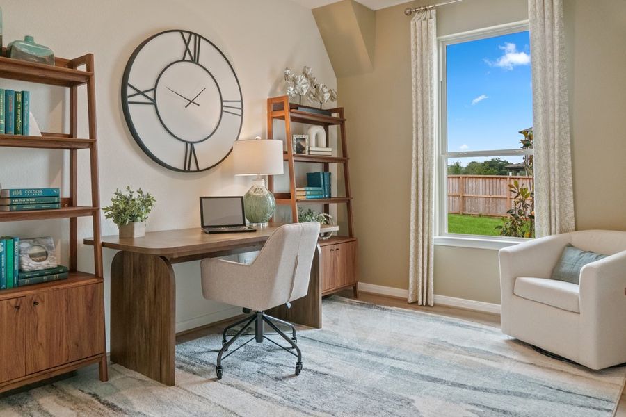 Representative furnished interior of a home built from the 1675 by KB Home in Sweetgrass Village, Crosby (Image 7). Representative furnished interior of a home built from the 1675 by KB Home in Sweetgrass Village, Crosby (Image 7).