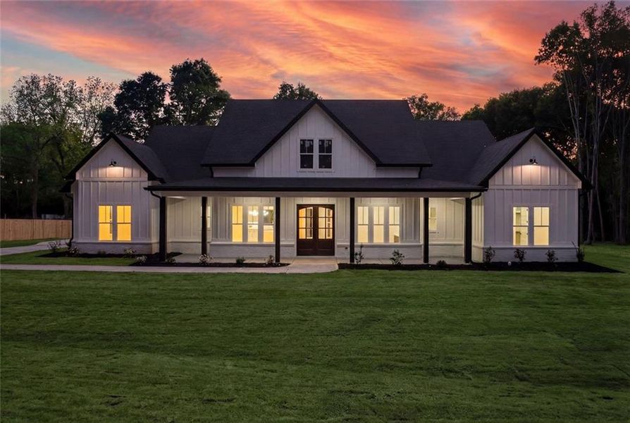 Front exterior of a new home in , Monroe, GA, highlighting curb appeal (Image 30).