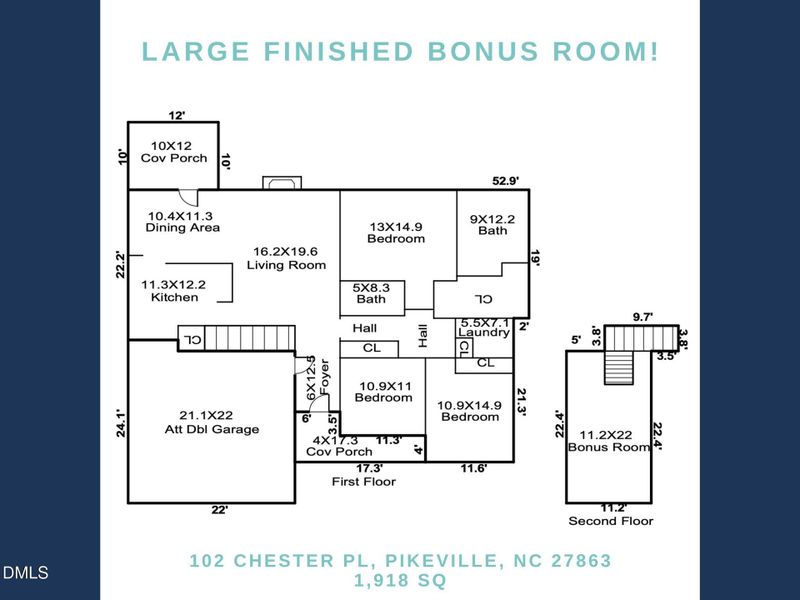102 Chester Pl MLS Sketch