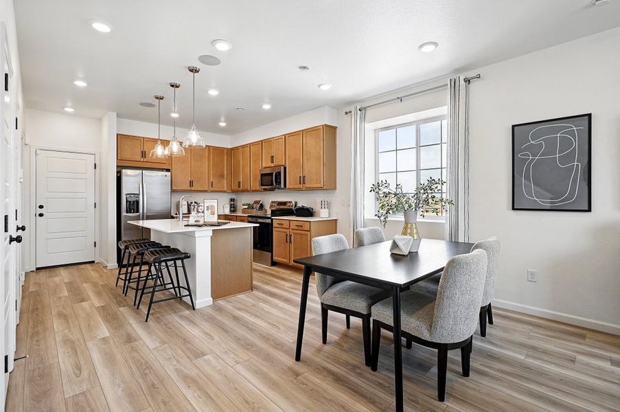 Representative furnished interior of a home built from the Frontier by Taylor Morrison in Parterre Townhomes - The Westerly Collection, Thornton (Image 12).