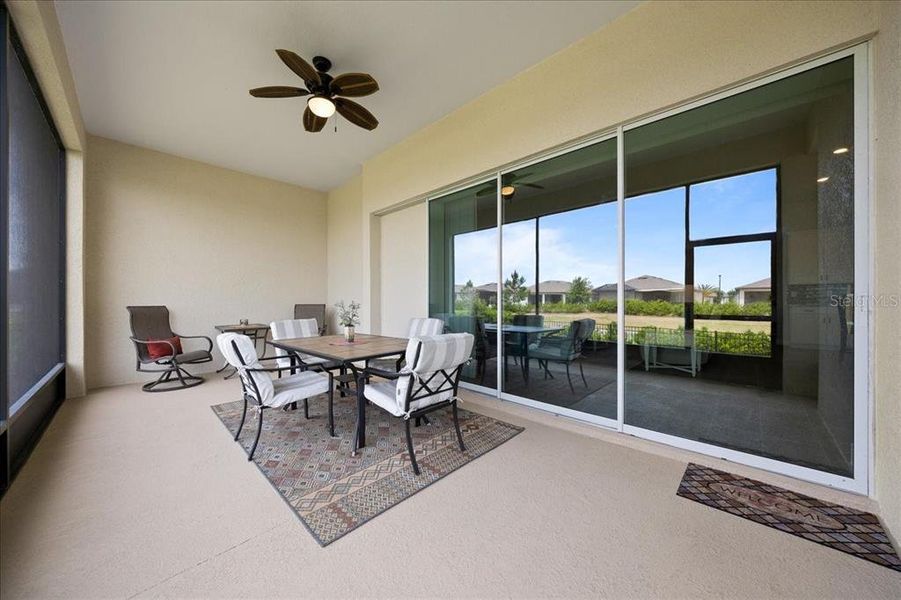 Exterior details and patio area of a home in Del Webb Stone Creek, Ocala (Image 3).