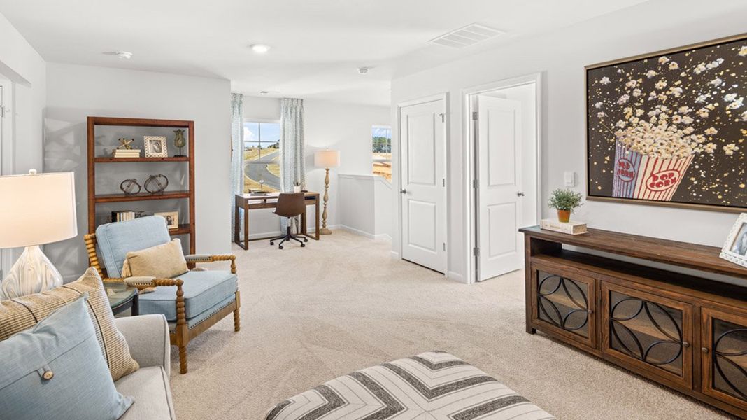 Representative furnished interior of a home built from the Belfort by D.R. Horton in The Abbey at Trolley Run Station, Aiken (Image 25). Representative furnished interior of a home built from the Belfort by D.R. Horton in The Abbey at Trolley Run Station, Aiken (Image 25).
