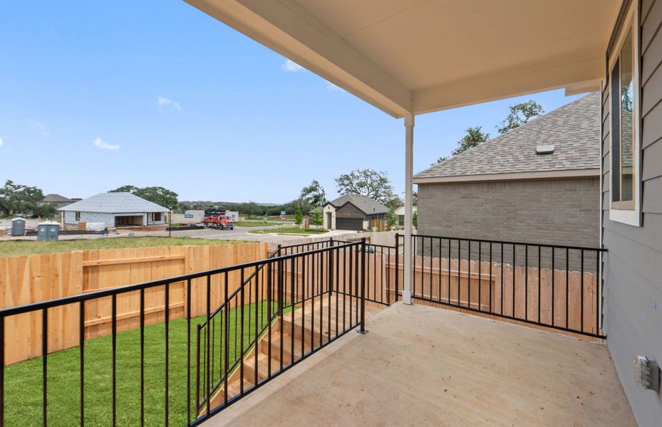 Exterior details and patio area of a home in La Cima, San Marcos (Image 34).