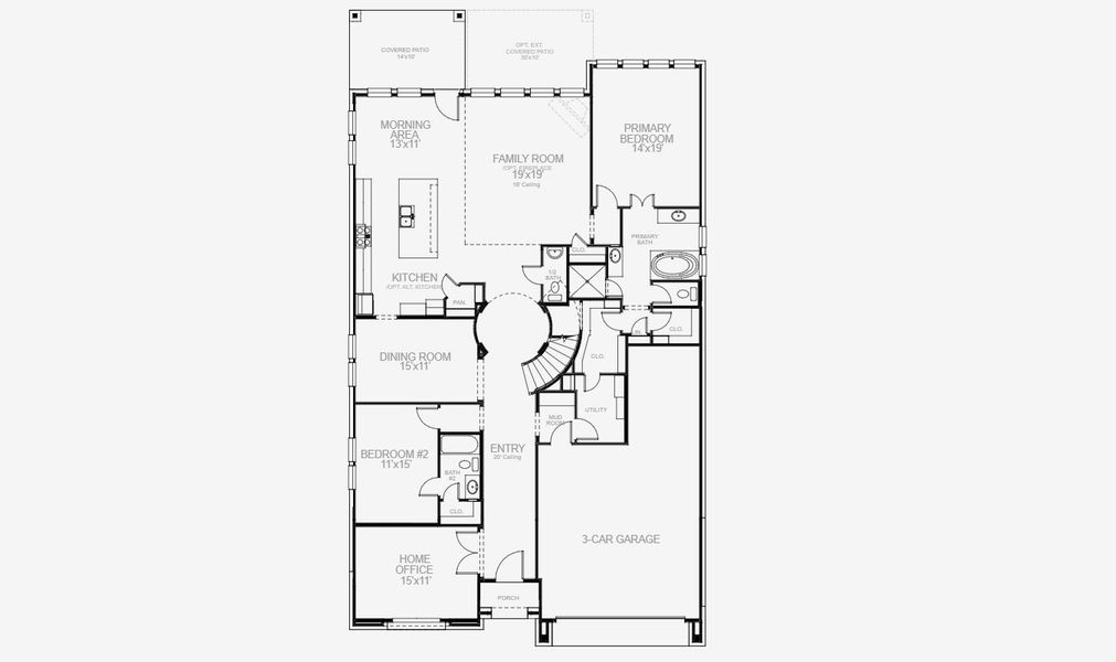2D floor plan layout of this home in Hidden Canyon 55', San Antonio, TX (Image 3). 2D floor plan layout of this home in Hidden Canyon 55', San Antonio, TX (Image 3).
