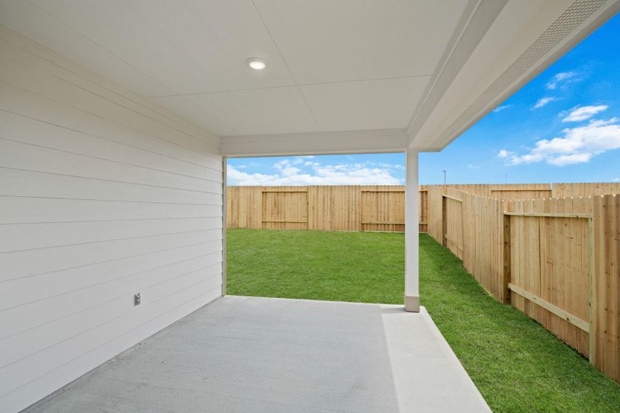 Exterior details and patio area of a home in Chapel Lakes, Montgomery (Image 3). Exterior details and patio area of a home in Chapel Lakes, Montgomery (Image 3).