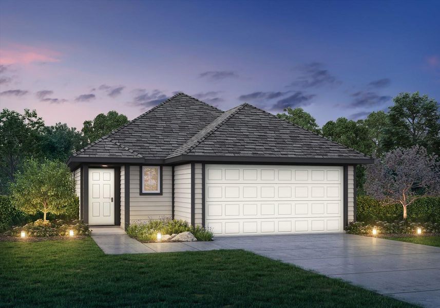 Front exterior of a new home in Ridgeland Hills, Willis, TX, highlighting curb appeal (Image 1). Front exterior of a new home in Ridgeland Hills, Willis, TX, highlighting curb appeal (Image 1).