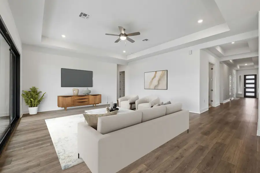 Furnished interior view inside a new home in Silverleaf, Cedar Creek (Image 10).
