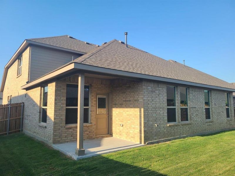 Rear Elevation & covered back Porch