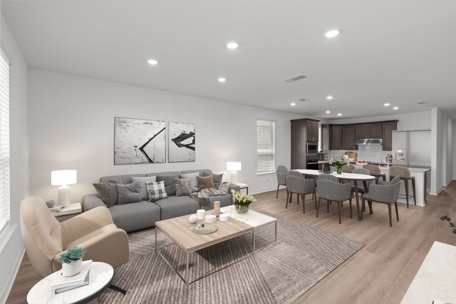 Representative furnished interior of a home built from the Burnet by Pulte Homes in Nopal Valley, San Antonio (Image 5).