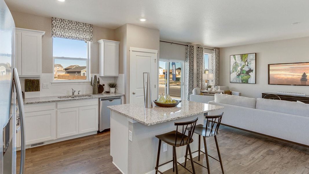 Furnished interior view inside a new home in The Ridge at Lorson Ranch, Colorado Springs (Image 9).