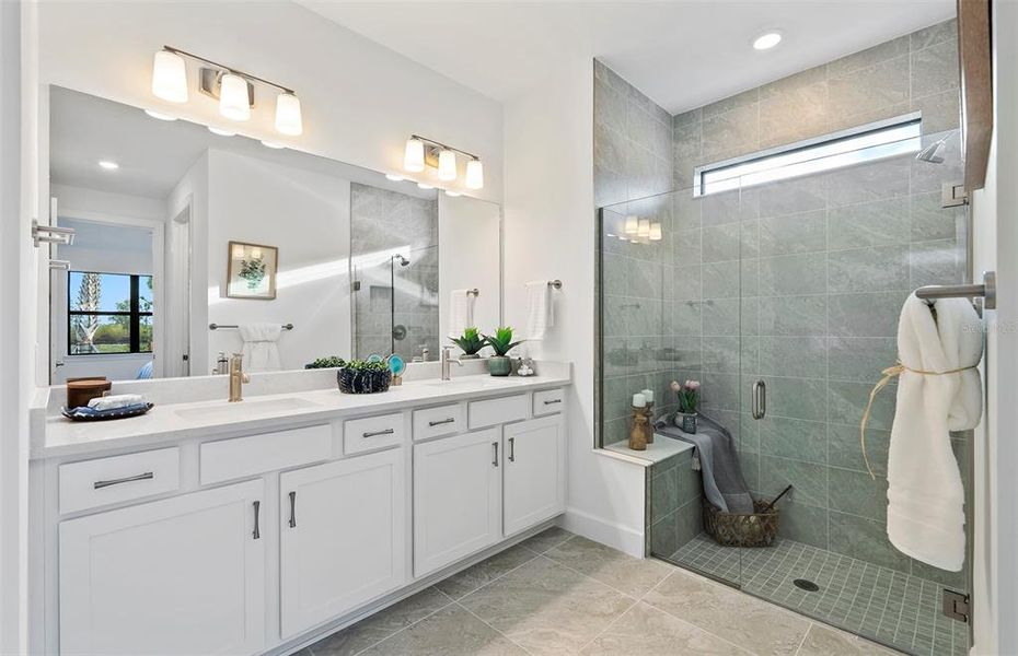 Furnished interior view inside a new home in Del Webb Catalina, Lakewood Ranch (Image 17). Furnished interior view inside a new home in Del Webb Catalina, Lakewood Ranch (Image 17).