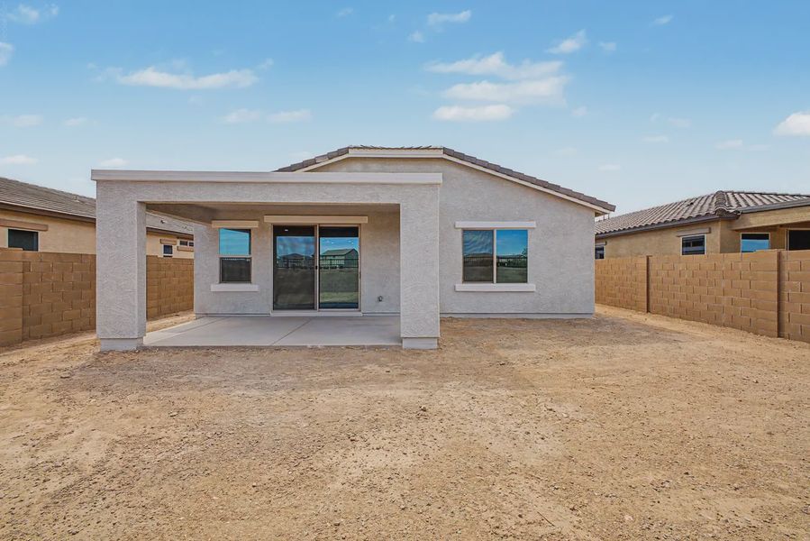 Exterior details and patio area of a home in Avanti at Granite Vista, Waddell (Image 21). Exterior details and patio area of a home in Avanti at Granite Vista, Waddell (Image 21).