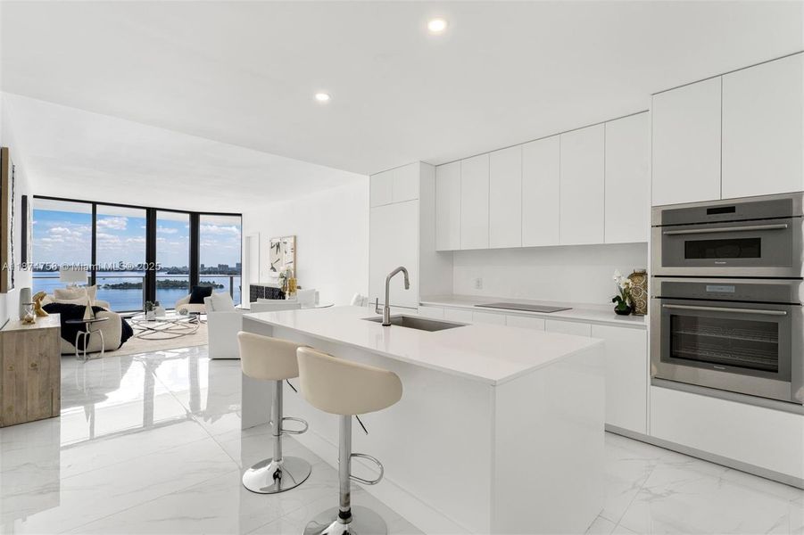 Furnished interior view inside a new home in , Miami (Image 11).
