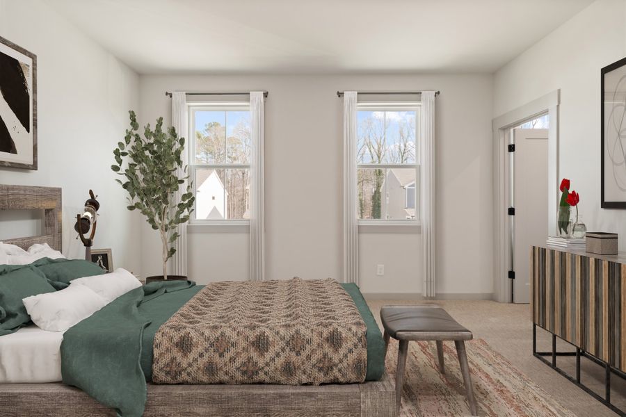 Representative furnished interior of a home built from the Newton by Beazer Homes in Easton Walk, Lawrenceville (Image 13).