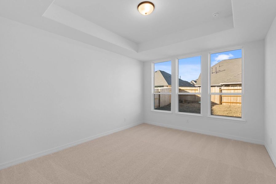 Primary bedroom. Sample product photo. Actual exterior and interior selections may vary by homesite. Photo may be virtually staged. Primary bedroom. Sample product photo. Actual exterior and interior selections may vary by homesite. Photo may be virtually staged.