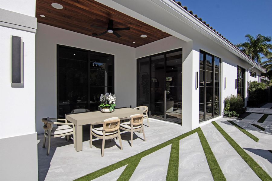 Exterior details and patio area of a home in , Wellington (Image 30).
