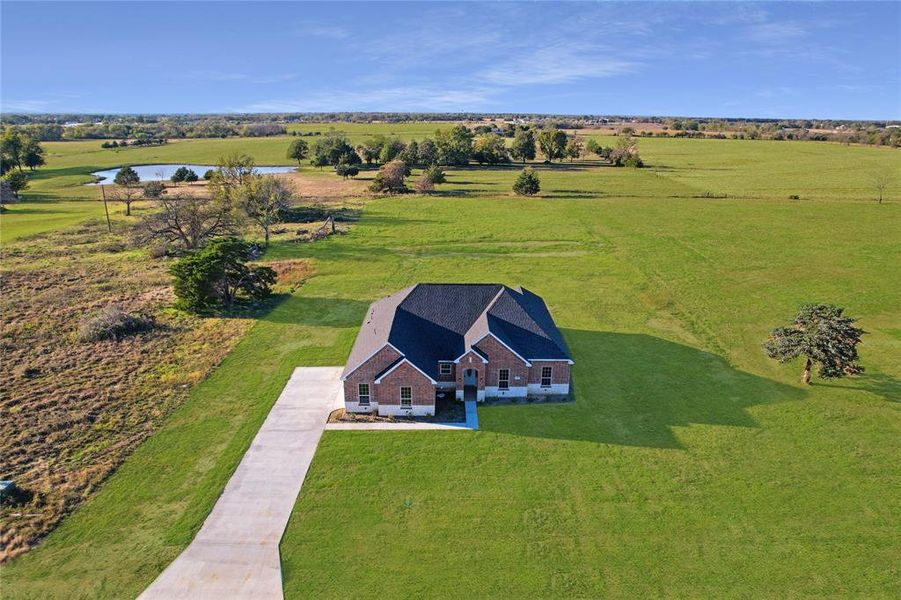 Aerial view featuring a rural view