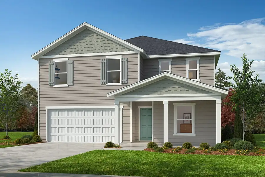 Representative exterior photo of a completed home built from the 2723 by KB Home in Magnolia Forest – Oak Series, Raleigh, NC (Image 4). Representative exterior photo of a completed home built from the 2723 by KB Home in Magnolia Forest – Oak Series, Raleigh, NC (Image 4).