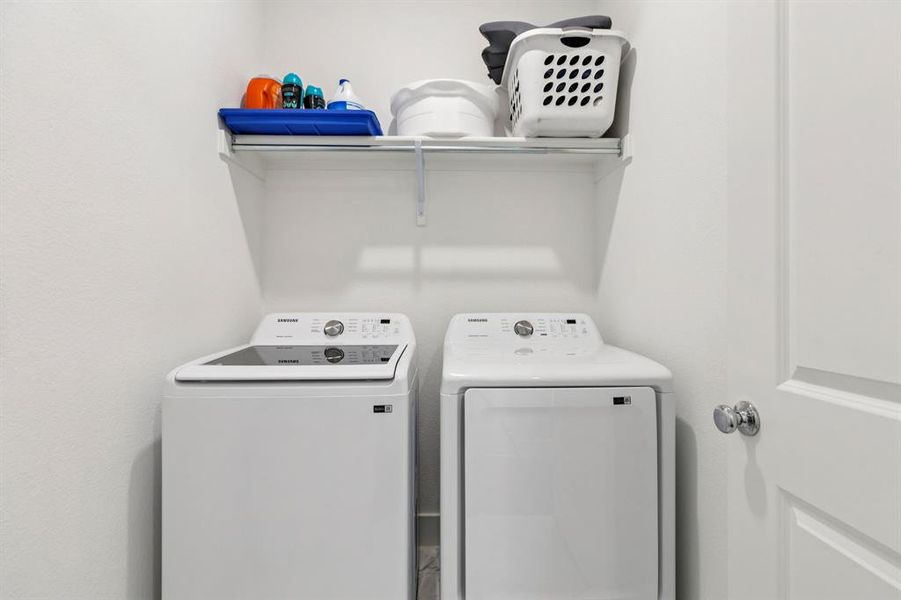 Washroom with separate washer and dryer Washroom with separate washer and dryer