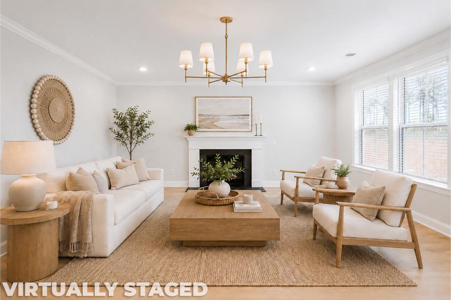 Furnished interior view inside a new home in Tidewater at Lakes of Cane Bay, Summerville (Image 17).