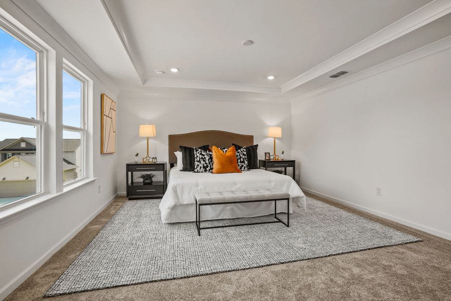 Representative furnished interior of a home built from the Aspire by Pulte Homes in Stewarts Landing, Charlotte (Image 38).