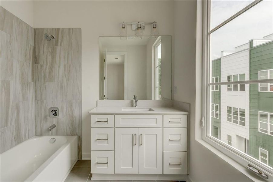 Furnished interior view inside a new home in The Moderns at Sugar Creek Phase III, Atlanta (Image 12).